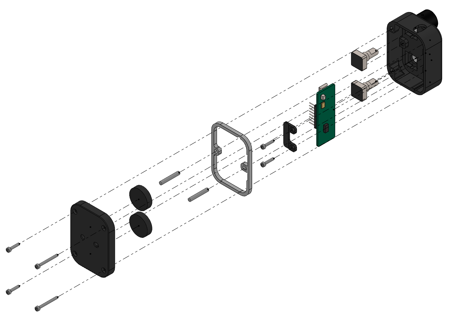 Macropad Exploded CAD